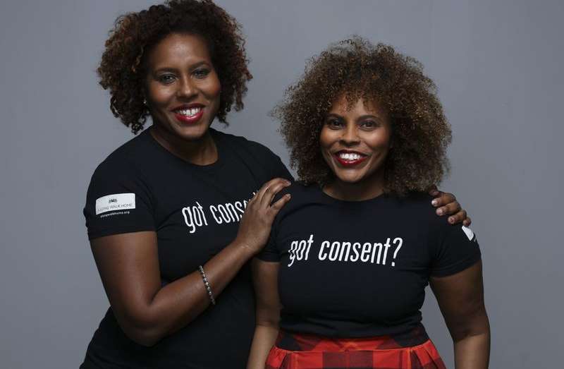 Sisters Salamishah Tillet, left, and Scheherazade Tillet have been fighting for decades to end violence against Black women and girls. (Anthony Alvarez/Shine Portrait Studio)